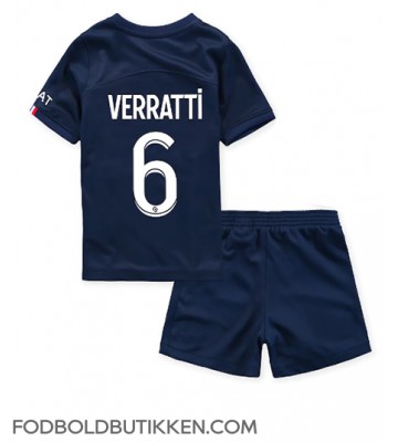 Paris Saint-Germain Marco Verratti #6 Hjemmebanetrøje Børn 2022-23 Kortærmet (+ Korte bukser)
